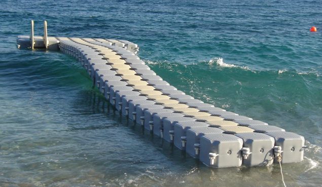 dock in stormy seas