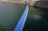 top down view of a debris barrier