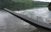 cube pontoon on lake