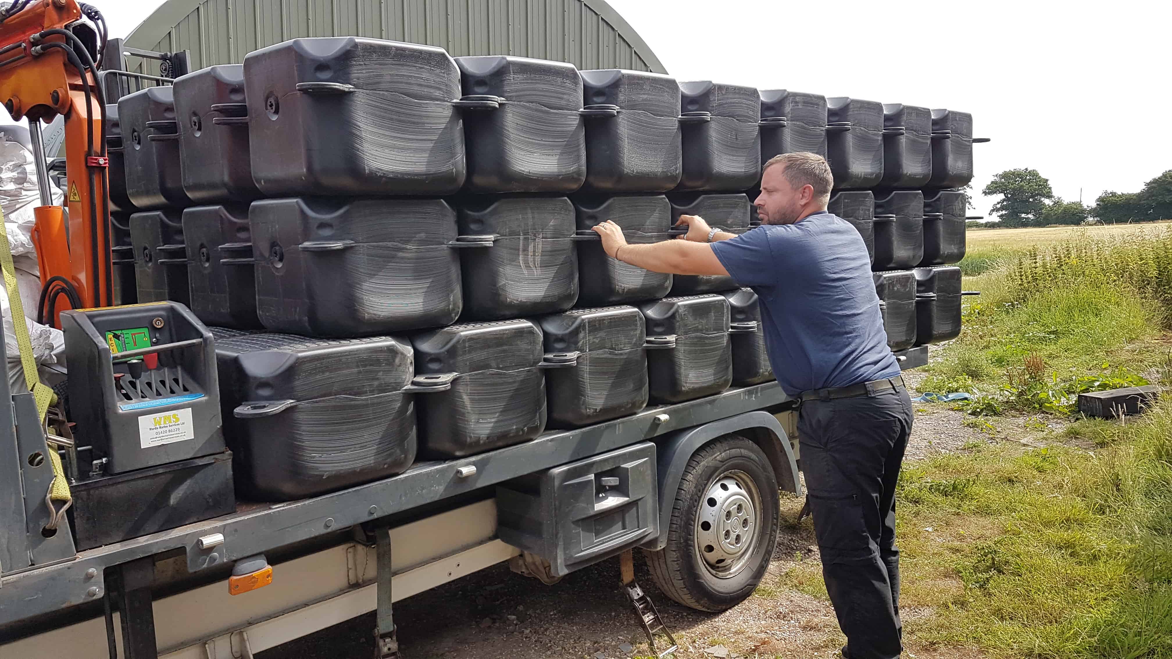 Modular Cubes on the truck for delivery