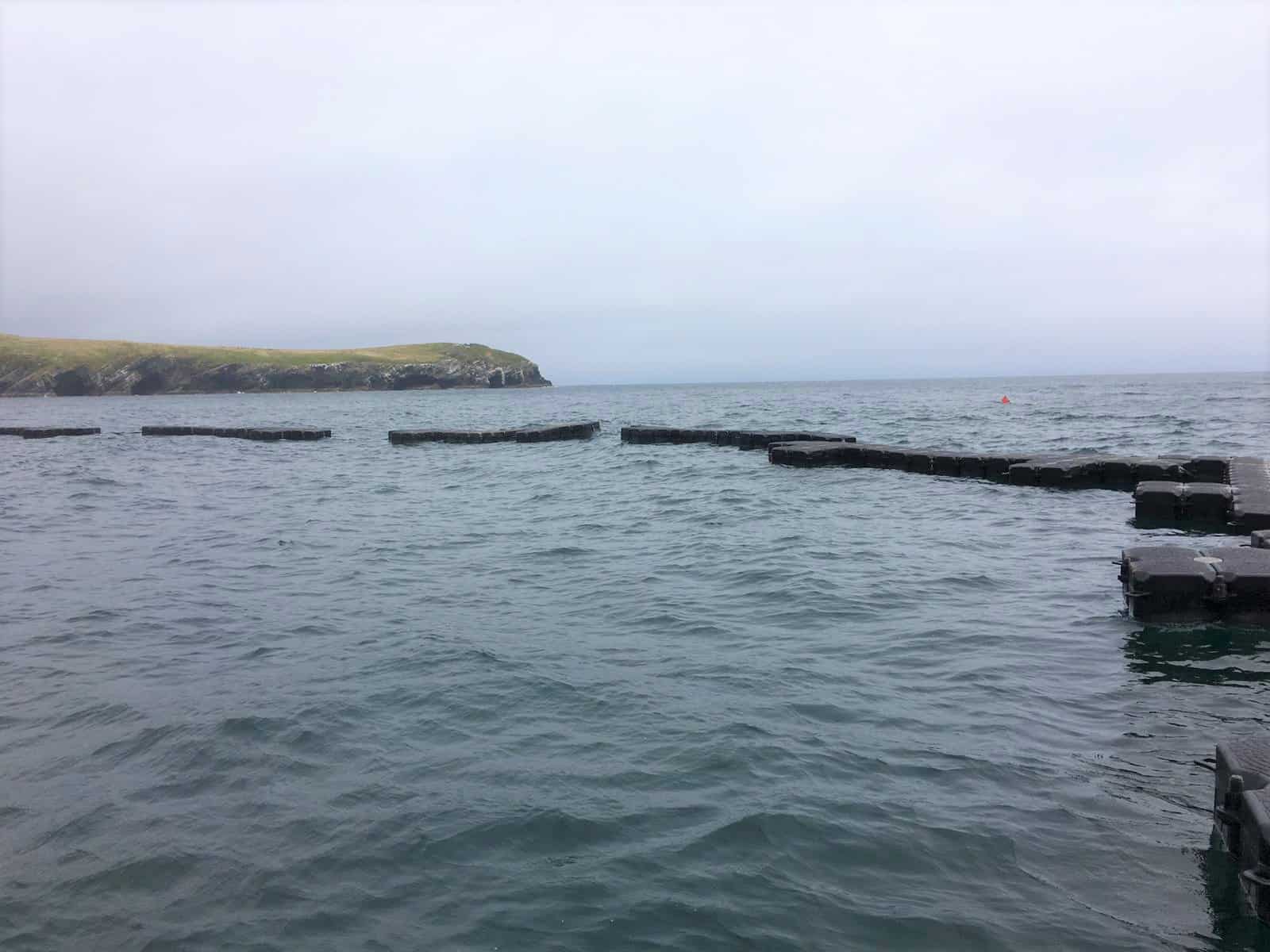 Abersoch cube pontoon in situ