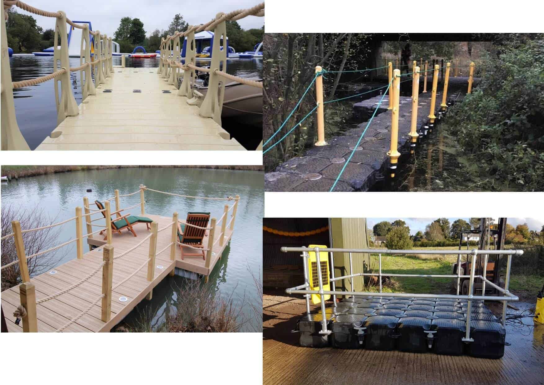 Handrails. Metal, HDPE, wooden, beige, yellow,