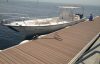 marine dock pontoon with yacht