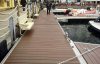 marine dock pontoon with benches
