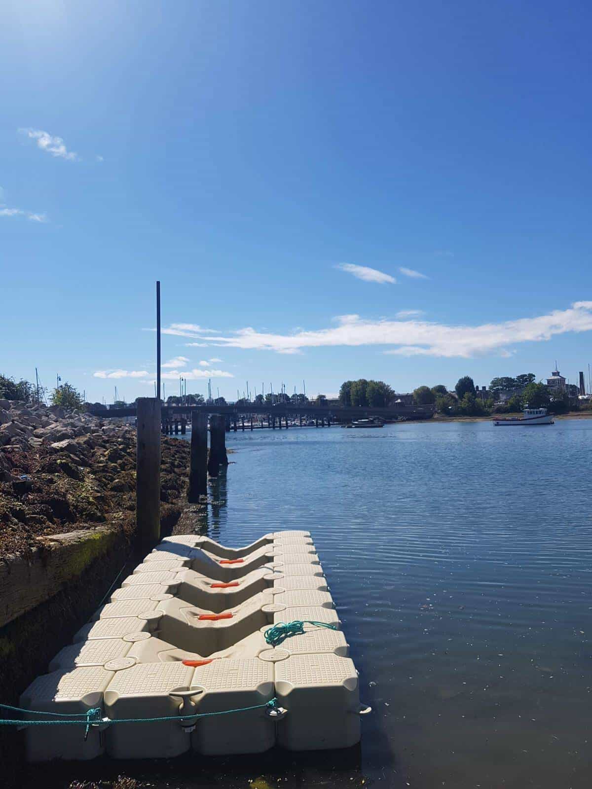 Flexiport drive on dock with alternate modules. Haslar Marina