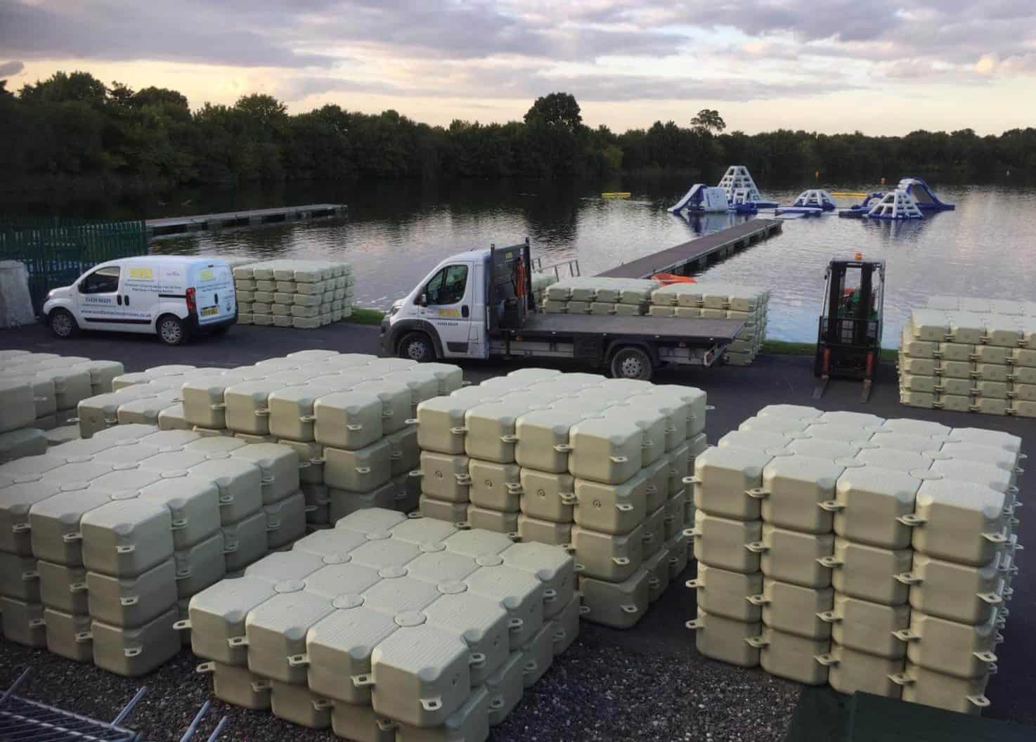 modular cubes ready for Doncaster swimming pool