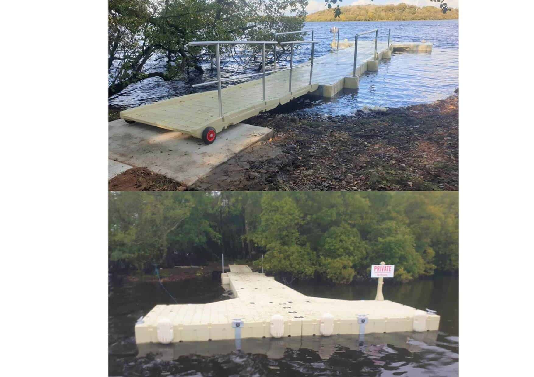 Pontoon Ireland Rotodock install, Loch Erne