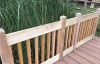 Handrails on decked pontoon