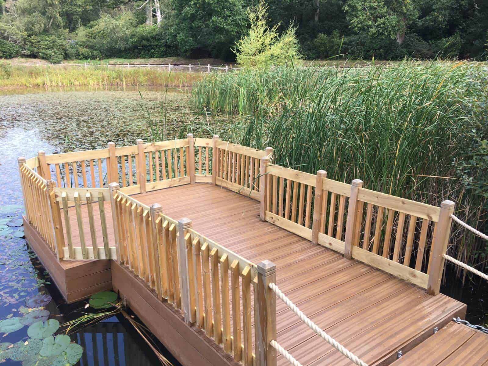 decked pontoon at exbury gardens