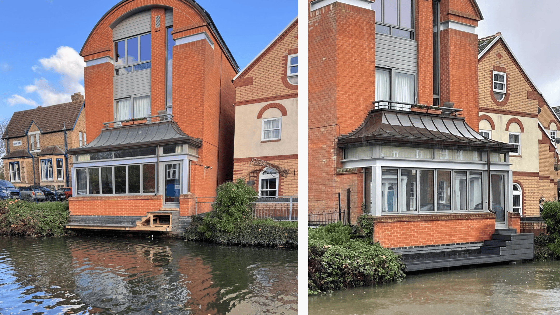 1st pic: The jetty before the trim is added. 2nd pic: The jetty after the trim has been added.